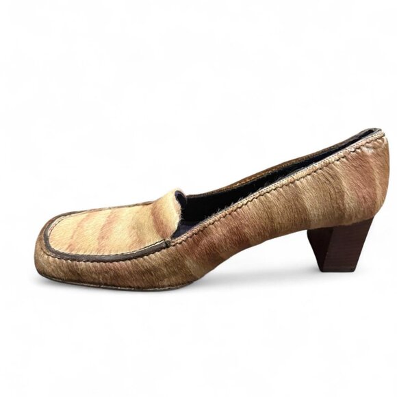 Vintage Fendi Ponyhair Square Toe Block Heels - Picture 4 of 8